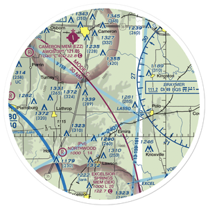 Mayes Homestead Airport (37MO) VFR Sectional Sticker (30 mile)
