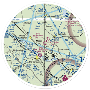Dale Curten Farm Airport (37LL) VFR Sectional Sticker (30 mile)