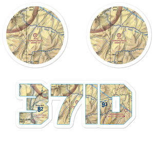 Hungry Ridge Ranch Airport (37ID) VFR Sectional Sticker Pack