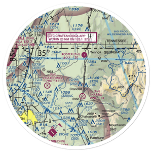 Blue Bird Field (37GA) VFR Sectional Sticker (30 mile)
