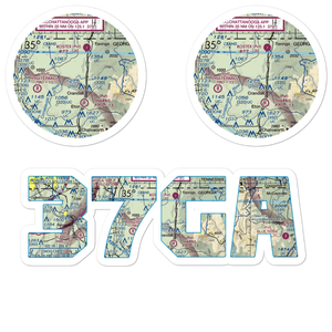 Blue Bird Field (37GA) VFR Sectional Sticker Pack