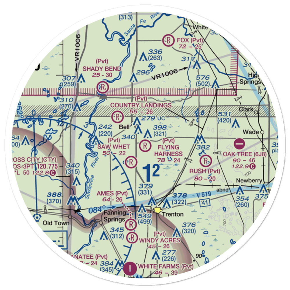 Flying Harness Farms Airport (37FL) VFR Sectional Sticker (30 mile) 