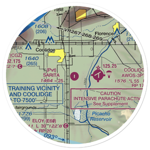 Sarita Airport (37AZ) VFR Sectional Sticker (20 mile)