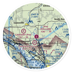 Holland Air Park (36WI) VFR Sectional Sticker (20 mile)