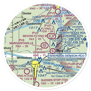 Bevoni-Flying B Airport (36TX) VFR Sectional Sticker (20 mile)