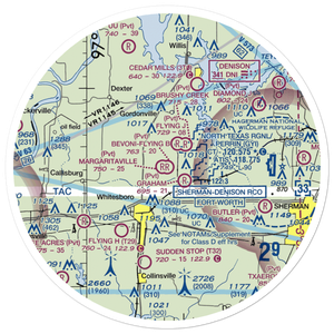 Bevoni-Flying B Airport (36TX) VFR Sectional Sticker (30 mile)