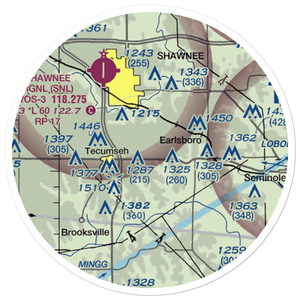 Jones Air Park (36OK) VFR Sectional Sticker (20 mile)