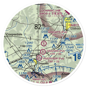 Wright's Field (36OH) VFR Sectional Sticker (20 mile)