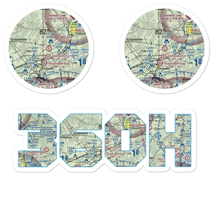 Wright's Field (36OH) VFR Sectional Sticker Pack