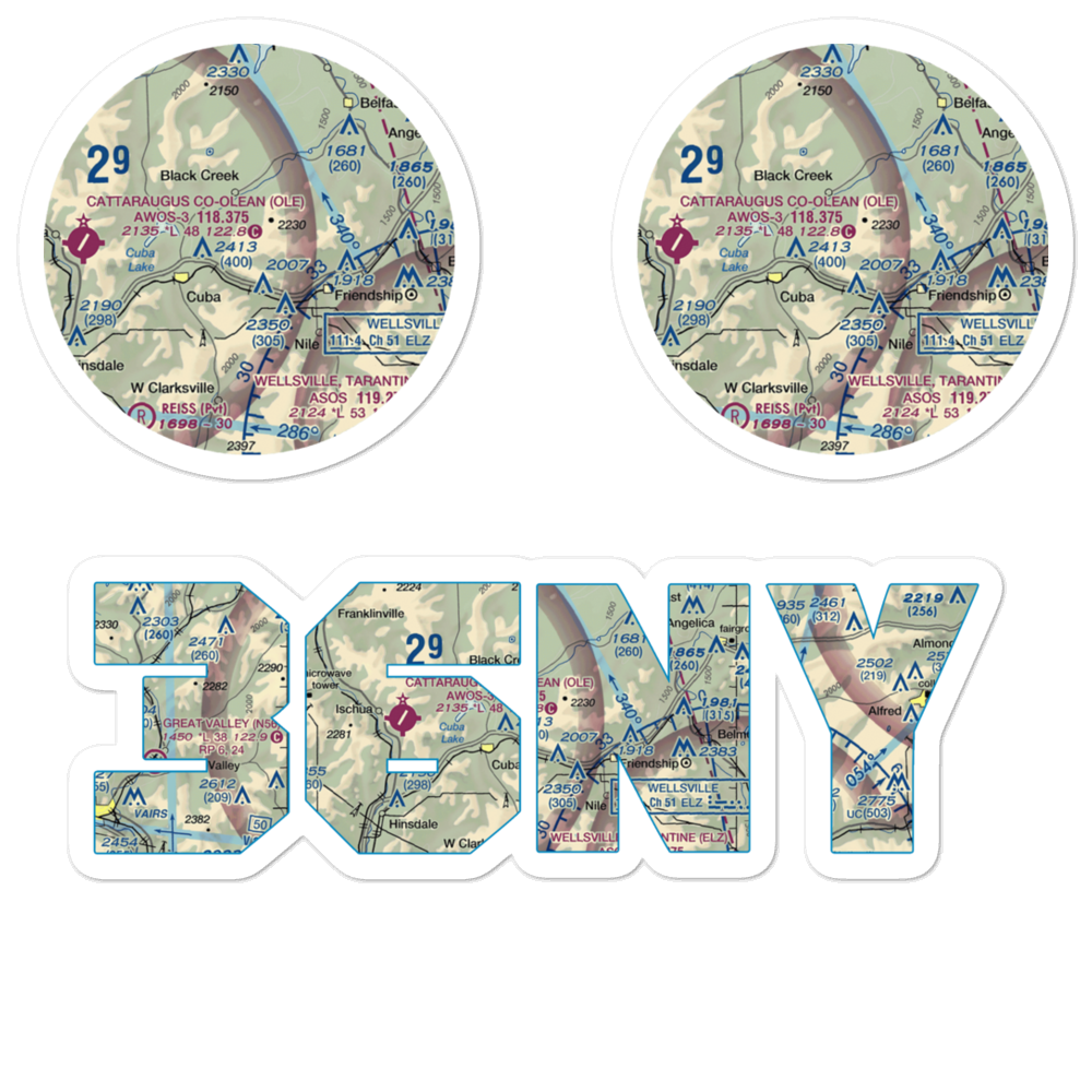 Dew Airpark (36NY) VFR Sectional Sticker Pack 