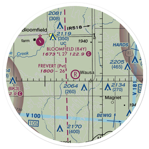 Frevert Airstrip (36NE) VFR Sectional Sticker (20 mile)