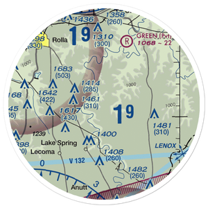 Harrison Private Airport (36MO) VFR Sectional Sticker (20 mile)