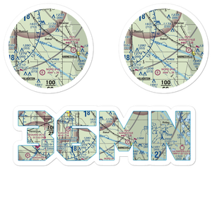 Wagner Farm Airport (36MN) VFR Sectional Sticker Pack