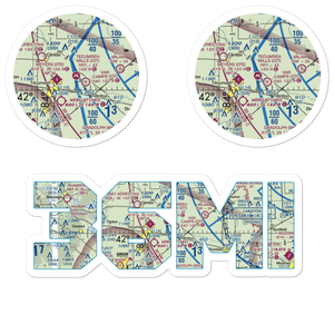 Tecumseh Products Airport (36MI) VFR Sectional Sticker Pack