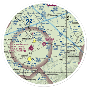 Arnolds Airport (36KY) VFR Sectional Sticker (30 mile)