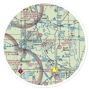White Farms Airport (36KS) VFR Sectional Sticker (30 mile)