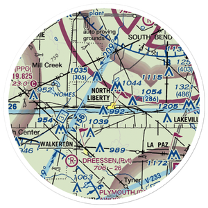 Peterson Ultralightport (36IN) VFR Sectional Sticker (20 mile)