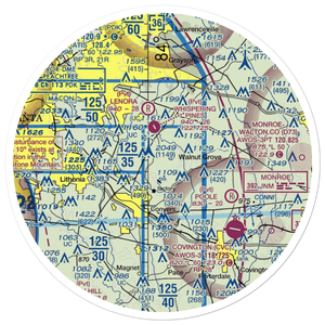 Lola Landing Airport (36GA) VFR Sectional Sticker (30 mile)