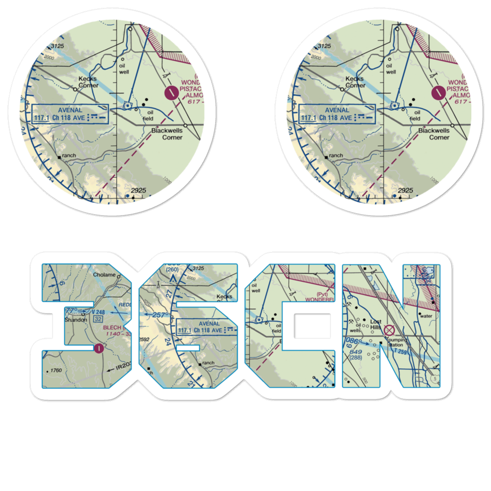 Blackwell Land Company Inc Airport (36CN) VFR Sectional Sticker Pack 