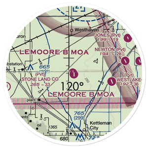 Stone Land County Airport (36CA) VFR Sectional Sticker (20 mile)