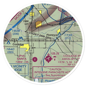 Valley Farms Airport (36AZ) VFR Sectional Sticker (20 mile)