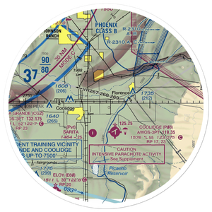 Valley Farms Airport (36AZ) VFR Sectional Sticker (30 mile)