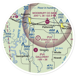 David Stanley Memorial Airport (36AR) VFR Sectional Sticker (20 mile)