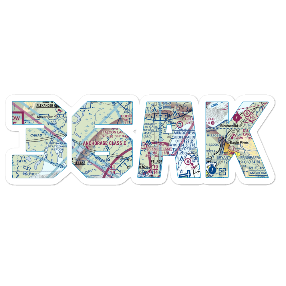 Flyway Farm Airstrip (36AK) VFR Sectional Sticker 