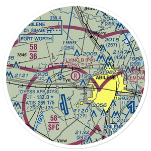 Flying B Ranch Airstrip (35TX) VFR Sectional Sticker (20 mile)