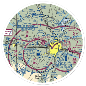 Flying B Ranch Airstrip (35TX) VFR Sectional Sticker (30 mile)