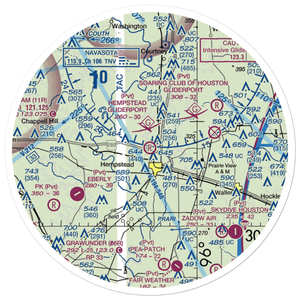 Hempstead Gliderport (35TS) VFR Sectional Sticker (30 mile)