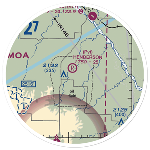 Henderson Farm Airport (35OL) VFR Sectional Sticker (20 mile)