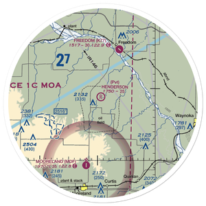 Henderson Farm Airport (35OL) VFR Sectional Sticker (30 mile)