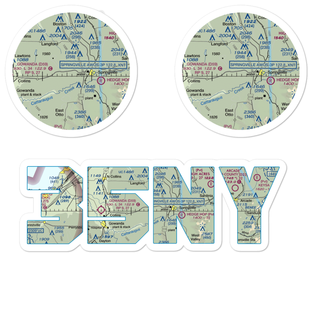 Ciszak Airport (35NY) VFR Sectional Sticker Pack 