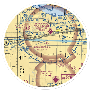 Shelburnes Airport (35NE) VFR Sectional Sticker (30 mile)