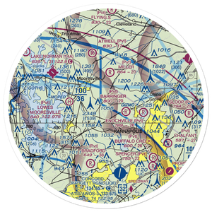 Johnston Airport (35NC) VFR Sectional Sticker (30 mile)