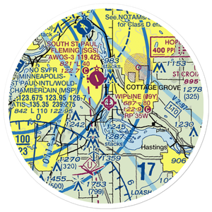 Wipline Airport (35MN) VFR Sectional Sticker (20 mile)