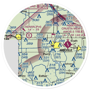 Ms Pats Airport (35LA) VFR Sectional Sticker (20 mile)