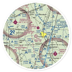 Welcome Field (35KY) VFR Sectional Sticker (30 mile)