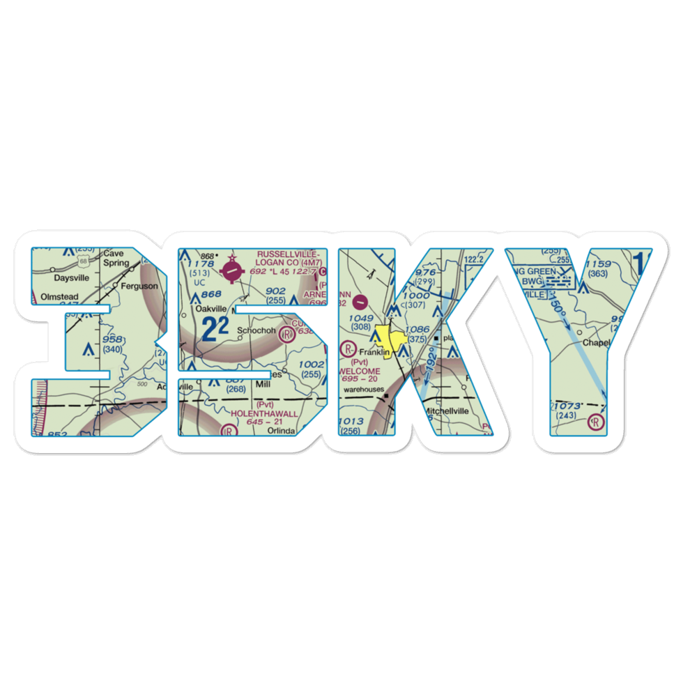Welcome Field (35KY) VFR Sectional Sticker 