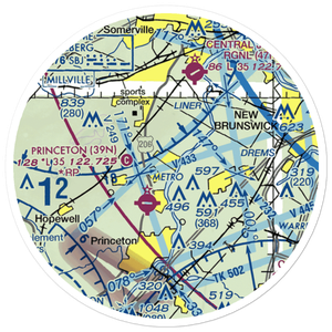 Cyber Density Balloon Spot Balloonport (35JY) VFR Sectional Sticker (20 mile)