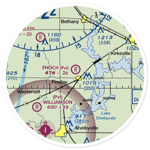 Enoch Airport (35IS) VFR Sectional Sticker (20 mile)