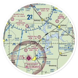 Enoch Airport (35IS) VFR Sectional Sticker (30 mile)