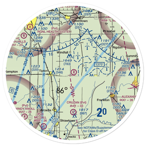 Ellison Airport (35IN) VFR Sectional Sticker (30 mile)