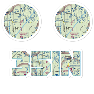Ellison Airport (35IN) VFR Sectional Sticker Pack