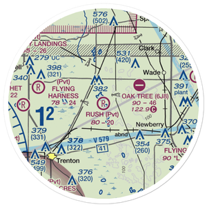 Rush Airport (35FD) VFR Sectional Sticker (20 mile)