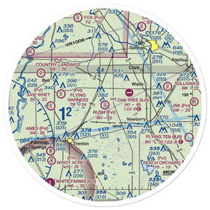 Rush Airport (35FD) VFR Sectional Sticker (30 mile)