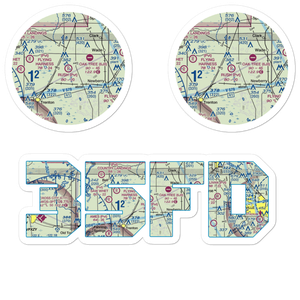 Rush Airport (35FD) VFR Sectional Sticker Pack