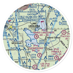 Rimes Lakecrest Airport (35FA) VFR Sectional Sticker (20 mile)