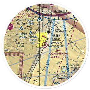 Continental Airport (35AZ) VFR Sectional Sticker (20 mile)